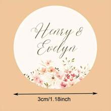192pcs Custom Self-Adhesive Labels - Personalized Name Stickers For Weddings, Envelopes, Return Address & Celebrations - Round Sealing Tags For Everyday Office Use