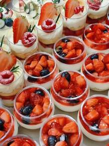 1 Set Of 6pcs Round Honey Pot Shaped Pudding Cups, Suitable For Pudding, Cake, Mousse, Dessert Cups, For Birthday Parties, Wedding Dessert Plating And Decoration, Washable And Reusable - Transparent - View 4