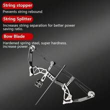 Stainless Steel Mini Archery Bow Set, Mini Compound Bow Mini Bow Left And Right Handed, Catapult For Practice Archery Entertainment Fun With 10 Arrows, Aiming With Laser, Man Gift, Christmas Gift - Large-9.5inch - View 9