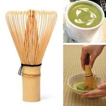 1PC Bamboo Matcha Whisk Chasen Tool Preparing Japanese Green Tea Matcha Mixer Powder Brush Tool For Tea Ceremony Tea Drinking - As show - View 1