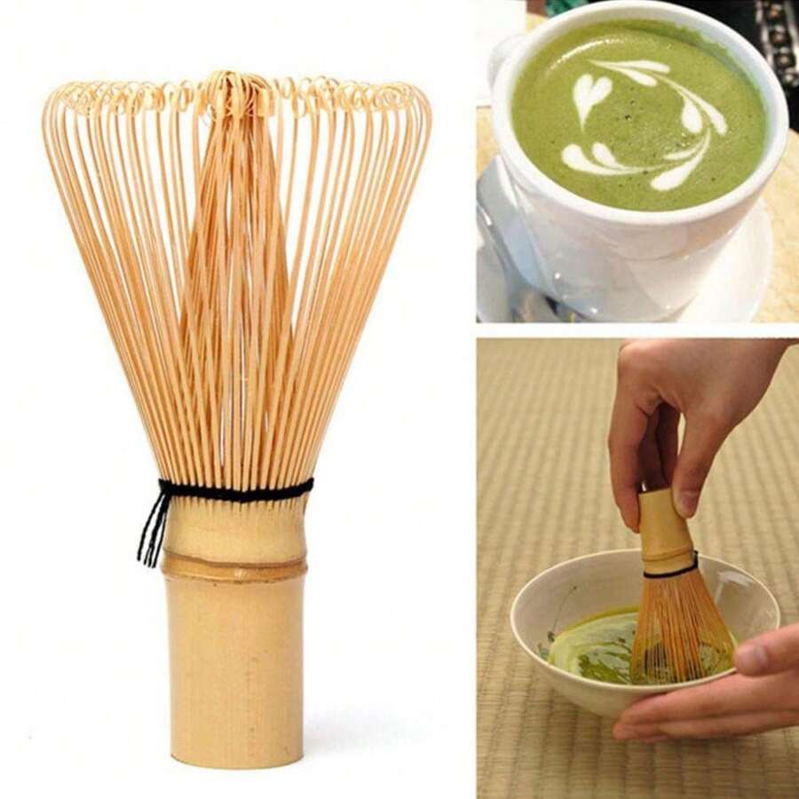 1PC Bamboo Matcha Whisk Chasen Tool Preparing Japanese Green Tea Matcha Mixer Powder Brush Tool For Tea Ceremony Tea Drinking - As show - View 1