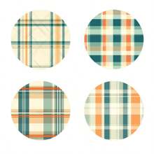 4pcs/Set Moonlight Butterfly, Striped Plaid Series Printed Wooden Coasters - Heat Insulation Wooden Cup Mat, Suitable For Tea Cups, Coffee And Beverage Cups, Ideal For Home And Restaurant Decor, Collectable Wooden Coasters