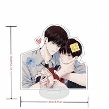 NUEVO Lezhin Comics Accesorio Coreano BL Manhwa "Un árbol sin raíces" Figura de acrílico de 15 CM para decoración de escritorio - Multicolor - Ver 3