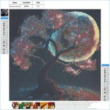 1 Set hochwertige Diamant-Kunst DIY Diamant-Malerei Kit mit schönen Mustern, geeignet für Anfänger zum manuellen Anbringen von runden Diamant-Strass - Verschiedenfarbig - Übersicht 3