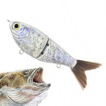 Señuelos de pesca sin pintar, necesitas hacer tu propio cebo, cebo duro de dos secciones, ABS simula cebo para pesca en el mar - estampado en caliente - Ver 5