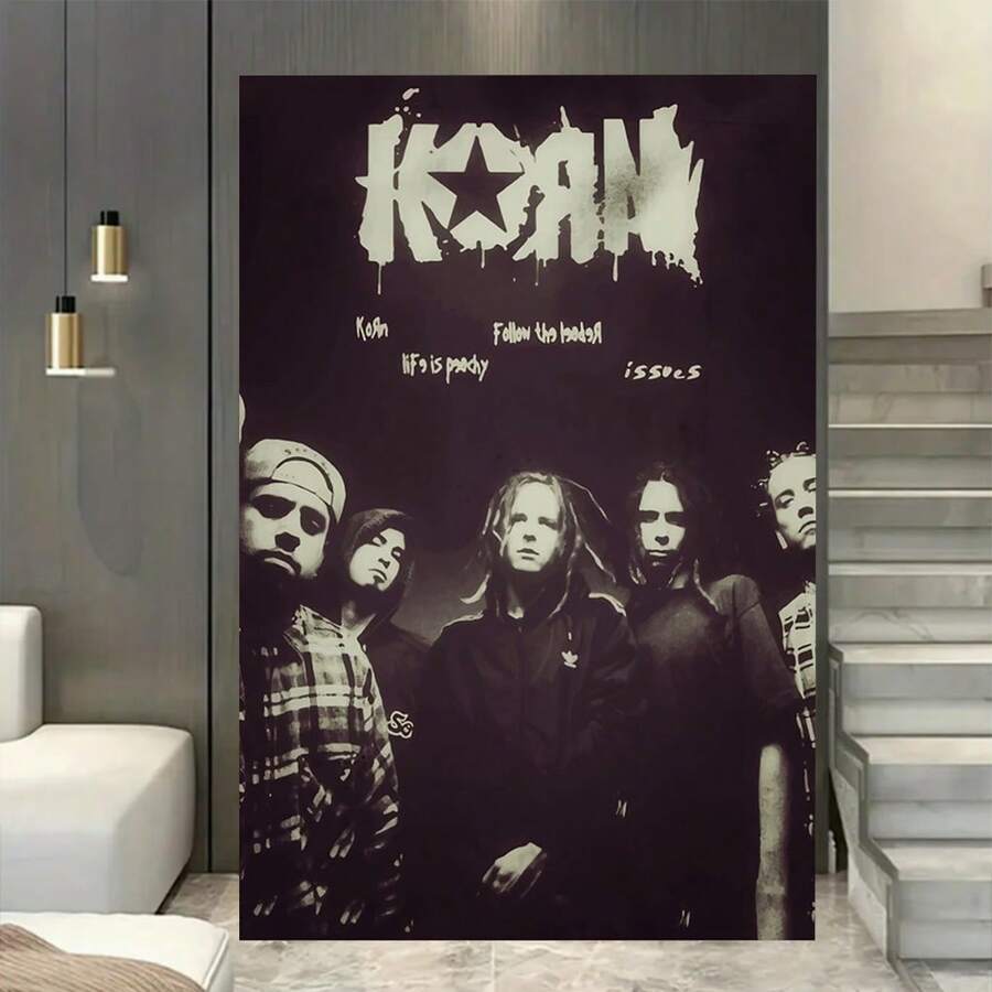 Framed  ,Korn Band Photo Poster Art Decor Print Picture Paintings Canvas Wall Art Suitable For Bars, Clubs, Cafes, Restaurants Decor Poster