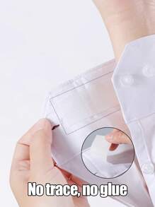 3pcs Disposable Self-Adhesive Collar Patches, Invisible Shirt Collar Covers, Sweatband Brim Stickers To Prevent Soiling On Collar, Cuffs And Hat Brim Summer Cooling,Beach,Travel