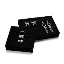 Oirlv New Jewelry Display Tray Microfiber Jewelry Display Organizer Ring Necklace Bracelet Storage Case For Jewelry Showcase