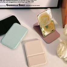 1pc Mini Folding Makeup Mirror, Portable Vanity Mirror For Women, Luxury High Definition Tabletop Cosmetic Mirror