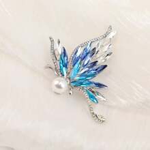 1 pieza Elegante broche de mariposa de cristal, Pin elegante anti-desperfecto del armario para trajes, abrigos, accesorios de ropa, accesorios de vestido, pin para ropa, accesorio colgante para bolso - Broche de mariposa - Ver 7