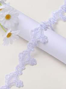 全新多色蕾丝刺绣花卉边饰网布，配手工串珠亮片装饰，DIY 服装/婚纱配饰材料，长度：91.4 厘米，宽度：5.5 厘米