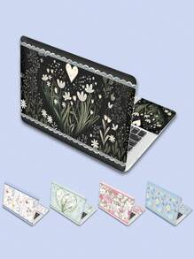 Un set de funda para portátil de 15 pulgadas con lindo diseño de flores para portátiles, MacBooks