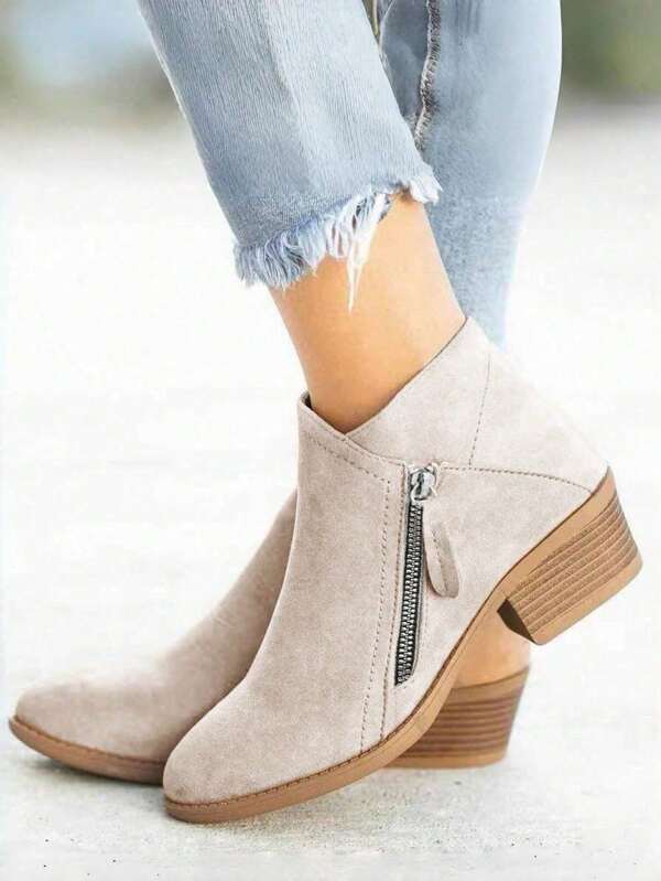 Women's Suede Ankle Boots And Short Boots, Versatile