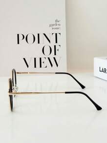 MELINDA MODA Round Women's Prescription Glasses Frame - màu đen - Xem 4