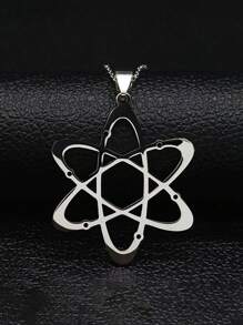 Carbon Atom Physics Chemistry Pendant Necklace For Women Men Stainless Steel Science Chemical Chain Jewelry - Necklace - View 1