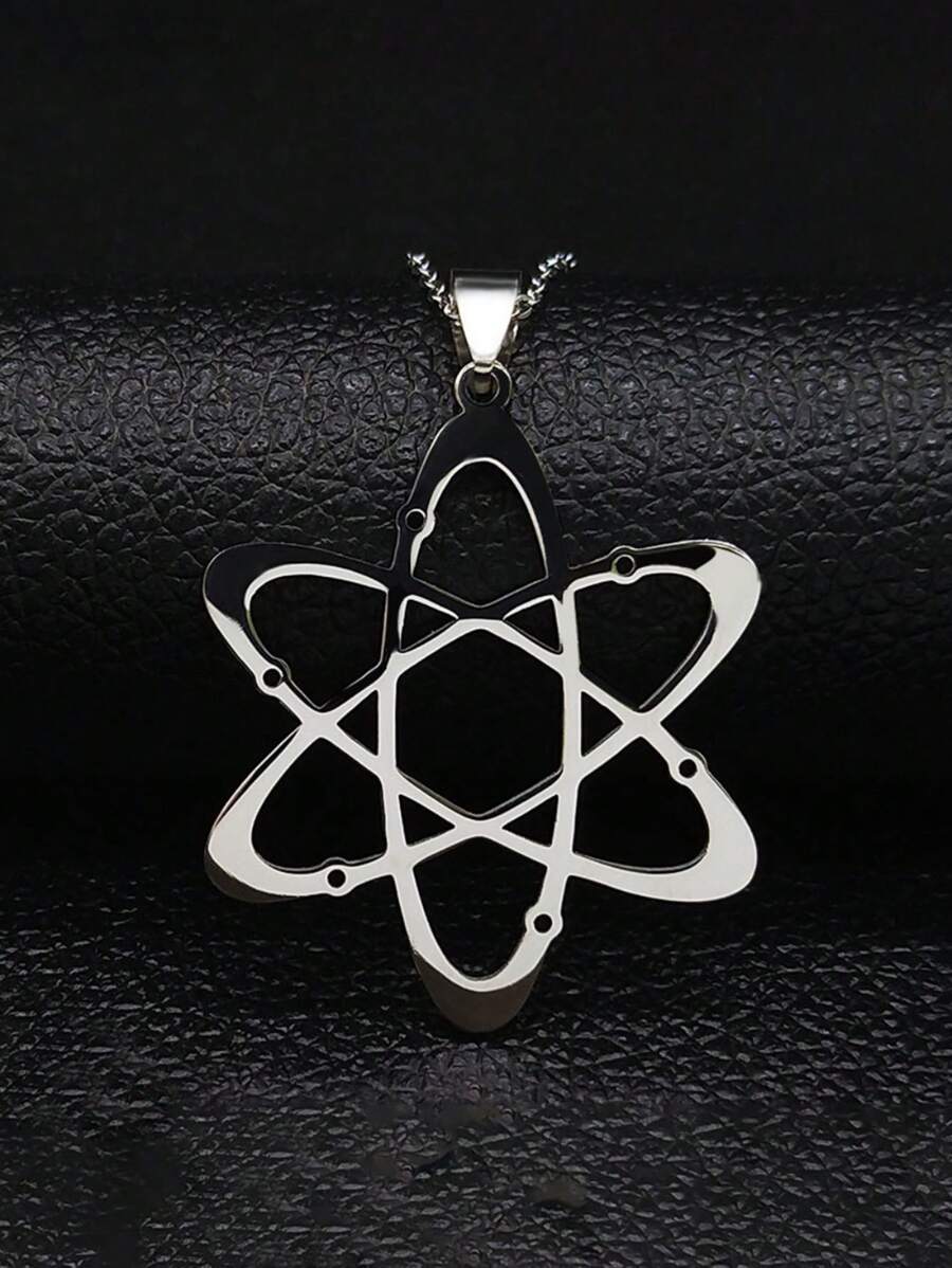 Carbon Atom Physics Chemistry Pendant Necklace For Women Men Stainless Steel Science Chemical Chain Jewelry - Necklace - View 1