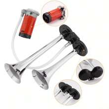 Dual Trumpet Air Horn Kit With Compressor For Car Truck Motorcycle (Silver) - Variant1 - View 5