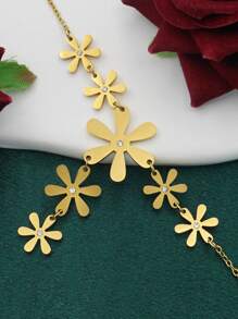 Bohemian Vacation Style Women's Jewelry Set, 18K Gold Plated Stainless Steel, Starfish Pendant Necklace & Sunflower Earrings Set, Hand-Polished, Exquisite Design, Perfect Gift For Mother's Day, Birthday, Date, Dance, Festival, Back-To-School Season, And Wedding Occasions