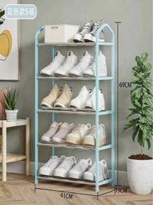 SHOE RACK 5 Tiers Multipurpose 10 Pairs Portable Shoe Organizer GALERIADDD New Good Quality From 2025 - 粉紅色的 - 查看 6
