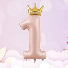 1pc Baby Shower Bear Ball In Ball Balloons Stand Crown Boy Girl Air Balloons Number 1 Balloon Birthday Gender Reveal Party Decorations