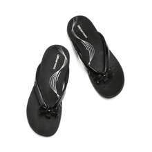 Women's Low Wedge Flip Flops Bow Knot Arch Support Orthopedic Thong Slides Sandals Comfortable Dress Walking Summer Vacation Sandals Shoes - màu đen - Xem 6