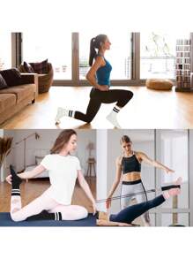 1 Paar Damen Grip Pilates Socken, rutschfeste Yoga Lässig Socken, geeignet für Barre Fitness, medizinisch lange Strumpfhosen Socken