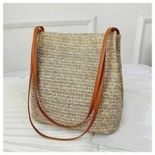 Women Straw Woven Handbag Large Rattan Basket Beach Bag Summer Female Messenger Crossbody Bags Girls Small Beach Handbags New