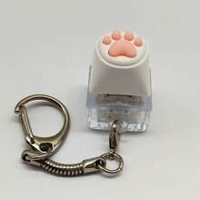 Cute Cat Paw Shaped Keychain Key Ring Pendant Fidget Toy Keycap Keypress Tester Bag Strap - Pink - View 14
