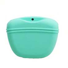 1 pieza Bolsa de entrenamiento para mascotas, fácil de llevar, de material de silicona, bolsa portátil para premios de entrenamiento para perros, bolsa para bocadillos de mascotas