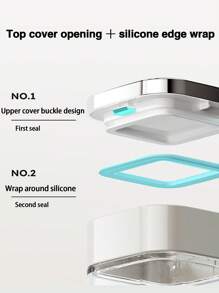 1 件调味罐，厨房香料瓶，调味容器，创意调味瓶，盐和胡椒瓶，带盖调味储存，带勺子的食物储存盒，厨房用品，厨房装饰