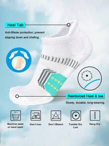 Women Athletic Cushioned Anti-Blister Comfort Running Ankle Socks 5 Pairs