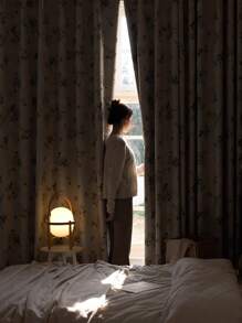 1 件优质 100% 遮光优雅窗帘，优雅设计 - 彩色 - 查看 6