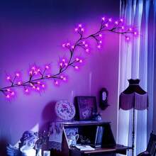 1 pieza Luces de rama de sauce flexible de 54 LED, multicolor, decoración de mariposa DIY, 8 modos de iluminación, luz de árbol de mariposa con alimentación por USB, rama de planta artificial de 1,8m/70,87 pulgadas para lámpara de pared interior, regalo perfecto para Navidad, Día de la Madre, Día de San Valentín, Halloween, cumpleaños, decoración del hogar