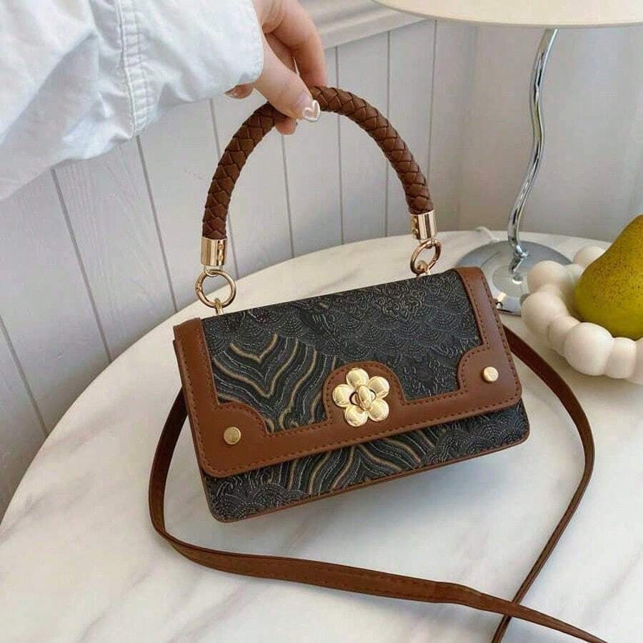 New National Style Chinese Style Bag For Women 2025 New Style Tre-Ndy And Versatile Shoulder Bag High Quality One-Shoulder Handbag Small Square Bag One-Shoulder Bag Shoulder Bag Handbag Underarm Bag