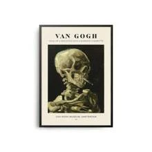 1pc Famous Vintage Artist Van Gogh Mid-Century Posters The Starry Canvas Painting Wall Arts Museum Living Room Home Decor No Frame