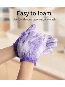 Doppelseitige Peeling-Duschhandschuhe, Körper-Schrubhandschuhe, Peeling-Duschhandschuhe, Körper-Peeling-Handschuhe, Peeling-Körperreinigungswerkzeuge, Peeling-Duschhandschuhe, Fingerspitzen-Duschhandtuch-Handschuhe, Doppelseitige Peeling-Handschuhe für Spa, Massage und Körperpeeling, Körperpflege-Zubehör, Badetuch, Badehandschuh, Fünffinger-Badehandschuh, Schrubber, Doppelseitige Massagehandschuhe