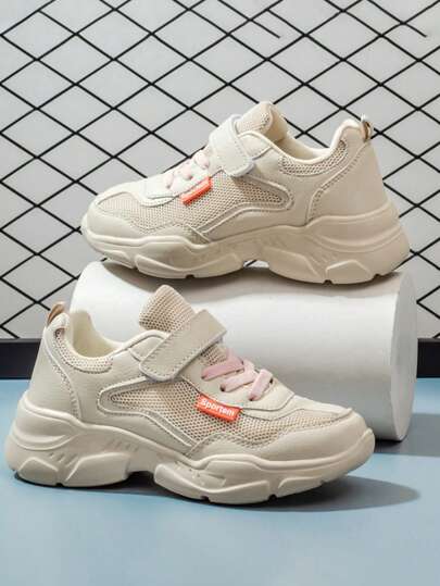 女童时尚休闲舒适透气儿童运动鞋，适合所有季节