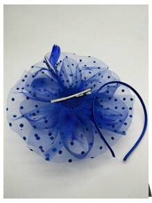 迷人帽子 20 年代 50 年代帽子 药盒帽 鸡尾酒茶会头饰 带面纱 适合女孩和女士，V 形花卉印花优雅天然羽毛迷你帽 - 款式 - 查看 3