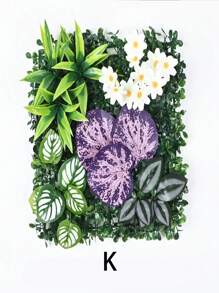 Mur arrière décoratif avec plante artificielle de pelouse Milan. Fausse pelouse, fleurs artificielles. Certaines couleurs sont aléatoires, sous réserve du produit réel reçu.