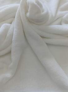 Kit 2 Plain Blankets For Baby Girl Boy Microfiber Fleece Blanket 100x80 Cm - trắng - Xem 5