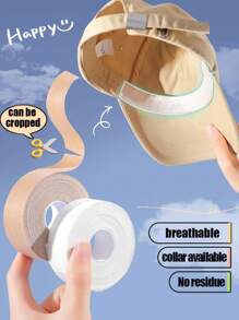 3pcs Disposable Self-Adhesive Collar Patches, Invisible Shirt Collar Covers, Sweatband Brim Stickers To Prevent Soiling On Collar, Cuffs And Hat Brim Summer Cooling,Beach,Travel