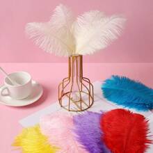 5pcs Artificial Ostrich Feather 20-25cm For Jewelry Making DIY Wedding Home Decoration Artificial Feather Table Centerpiece Crafts Clothes Accessories Cake Decoration - Multicolor - View 6