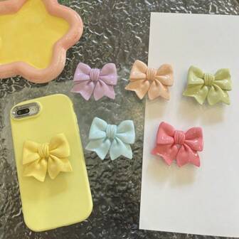 可爱蝴蝶结手机支架，多功能吸盘懒人支架，防水，兼容苹果/OPPO///