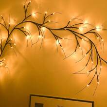 1 pieza Luces de rama de sauce flexible de 54 LED, multicolor, decoración de mariposa DIY, 8 modos de iluminación, luz de árbol de mariposa con alimentación por USB, rama de planta artificial de 1,8m/70,87 pulgadas para lámpara de pared interior, regalo perfecto para Navidad, Día de la Madre, Día de San Valentín, Halloween, cumpleaños, decoración del hogar