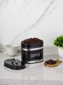 NYKAINMAN 4-teiliges Set aus Brot, Tee, Kaffee, Zucker, Aufbewahrungsgläser, Küchen Vorratsdose mit Verschluss - Schwarz - Übersicht 6