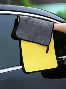 1pc Highly Absorbent Microfiber Car Wash Towel - Super Soft, Thick Car Care And Cleaning Detail Cloth - Exterior Vehicle Maintenance - Made Of Polyester Material - one-size - View 5