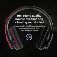 AXNEN Luminous Wireless Headphones With Colorful LED Lights, Foldable Over-Ear Design, Built-In Mic, FM & SD Card Slot - Perfect For School, Travel, And Gifts