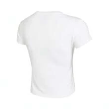 2025 Women's Nike NSW NK CHLL KNT MD CRPT T-Shirt, Knit Crew Neck Short Sleeve, TFV5509-100 - White - View 2