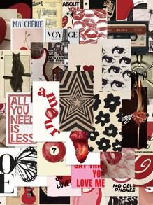 50 Stück Y2K Stil Poster Aufkleber, lustige Cartoon Aufkleber für Gitarre, Skateboard, Kühlschrank, Laptop, Motorrad, Reise, klassisches Modell, coole wasserfeste PVC Aufkleber