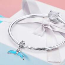 WOSTU 1 pièce Série Océan unicolore 925 Argent Sterling Tortue Poulpe Méduse Hippocampe Charm Convient Bracelet Original DIY Accessoires Bijoux Été